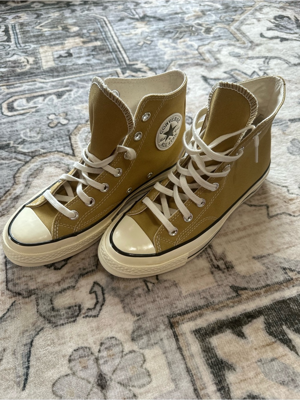 Converse Chuck Taylor All Star Yellow/Gold High Top Sneakers Mens 5.5 Womens 7.5